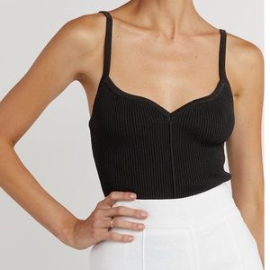 DISSH - Element Sweetheart Knit Tank Top - Black - M